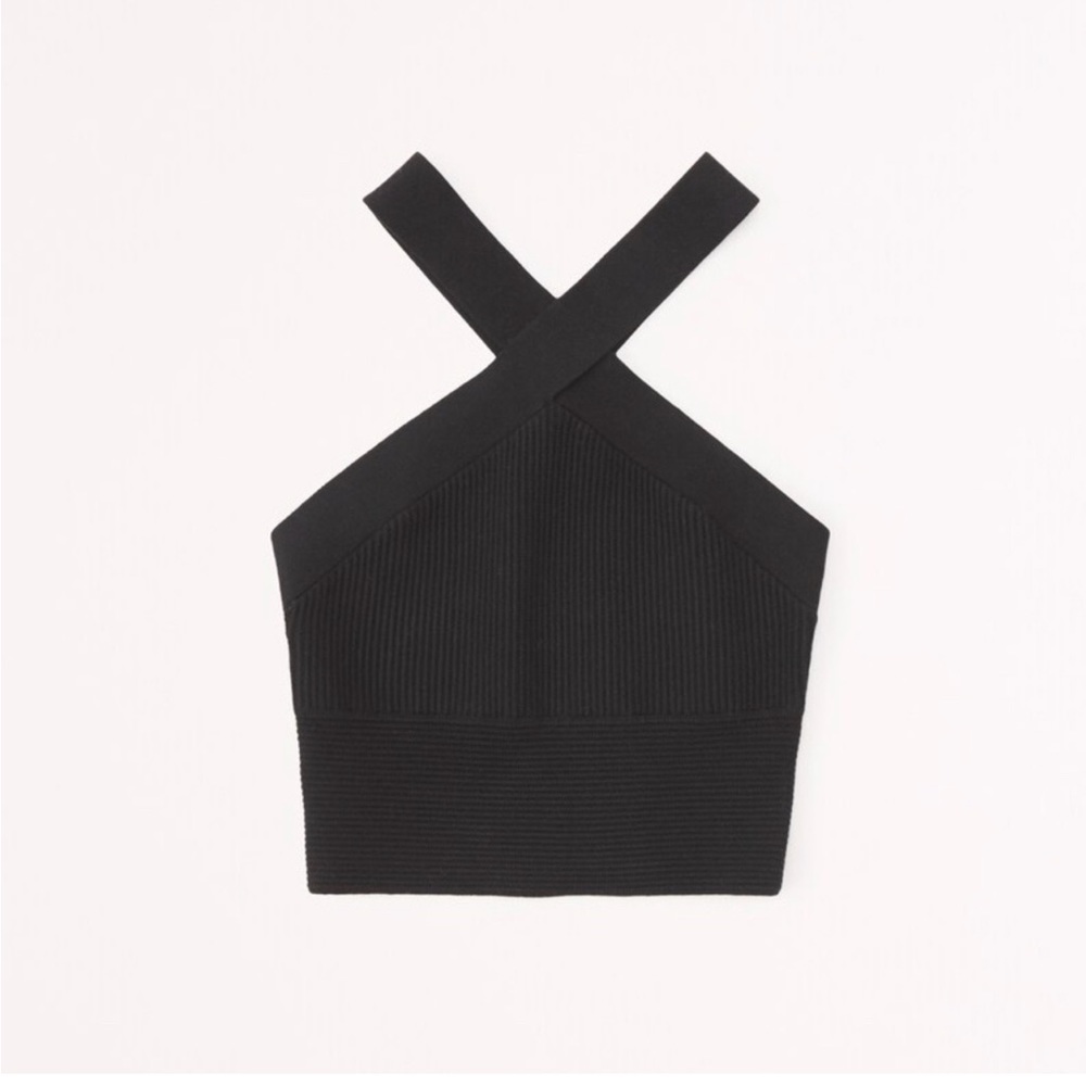 Abercrombie & Fitch Ottoman Halter Tank Black Size S